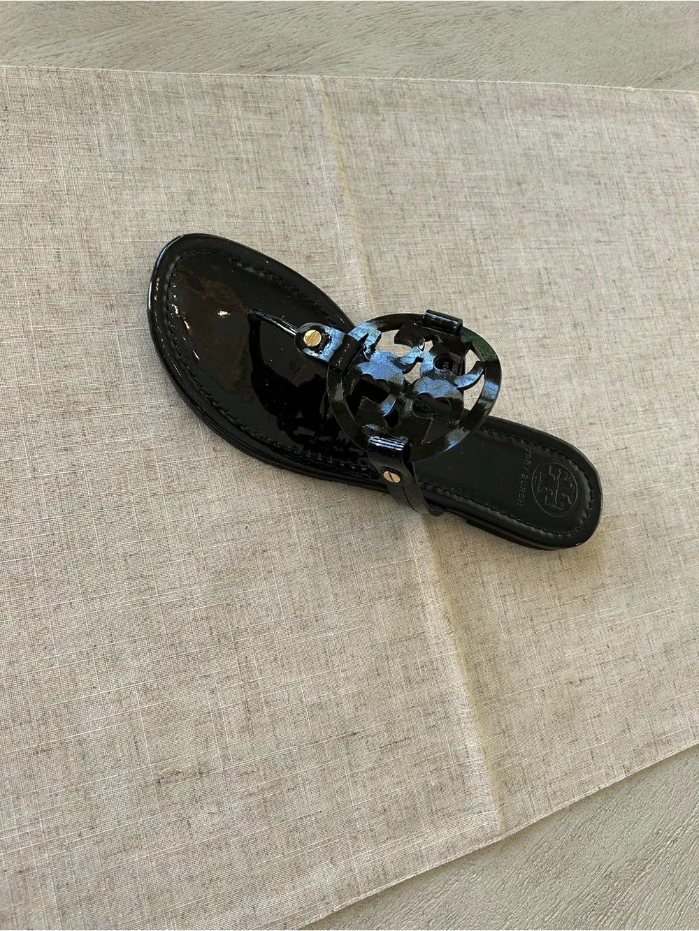 Tory Burch Miller, Black Patent, Size 9, Slightly worn - Picture 1 of 6
